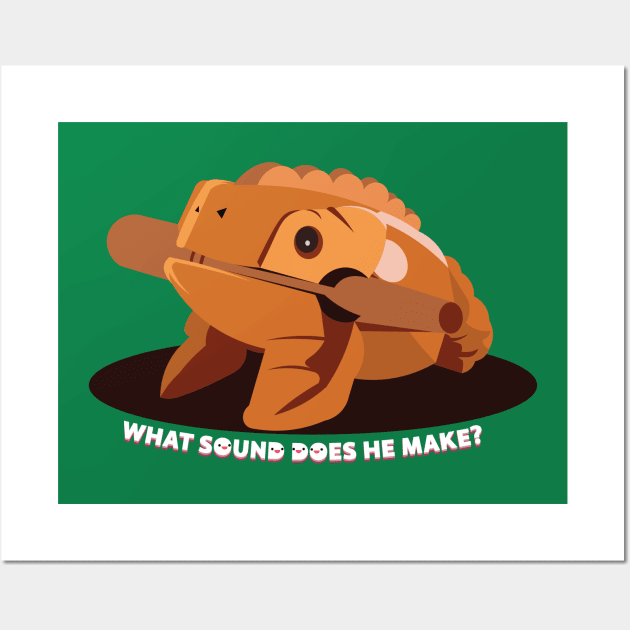 Woodbert the Wooden Frog Wall Art by Off Book The Improvised Musical Merch Shop